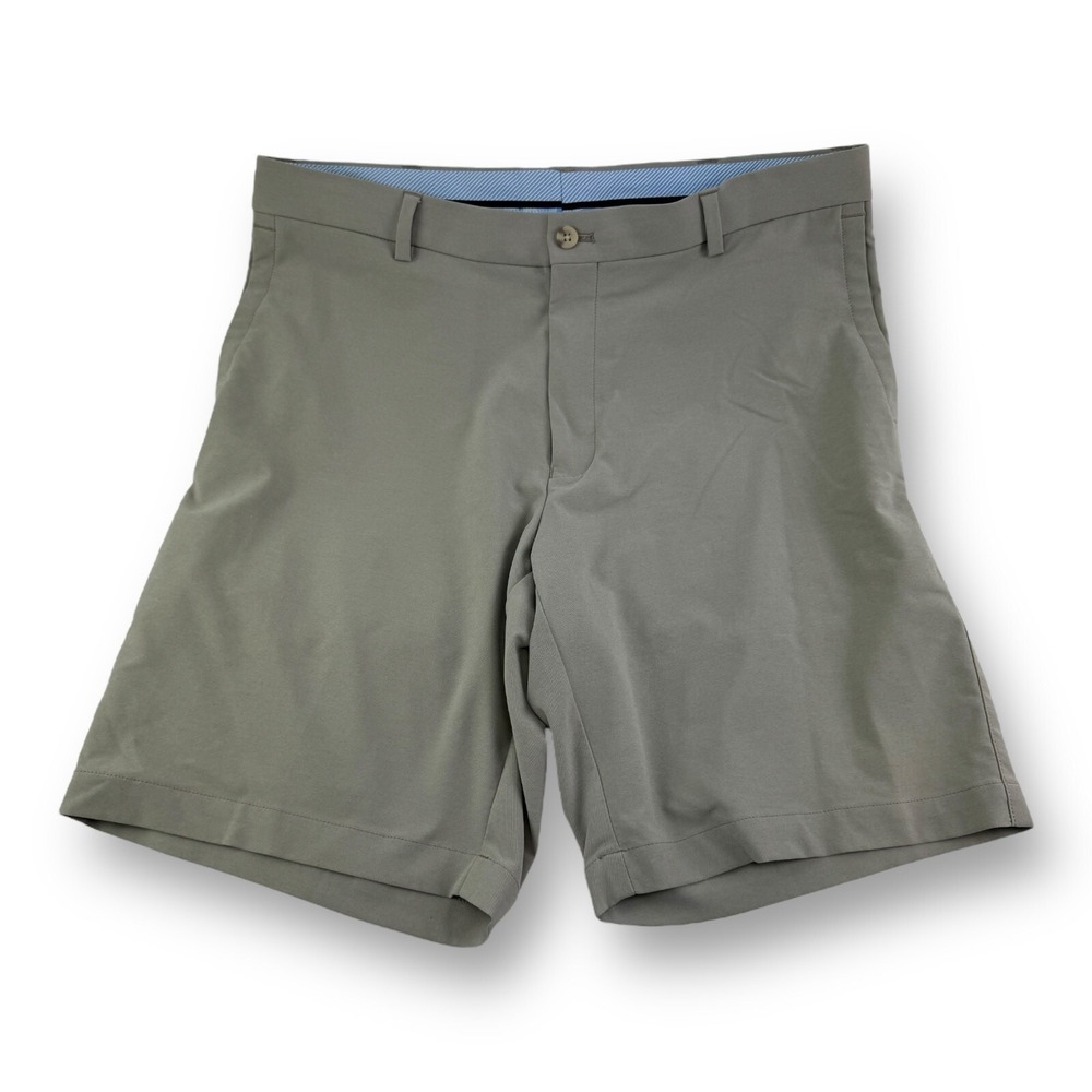 Peter Millar Summer Comfort Brown Polyester Nylon Golf Shorts Mens Size 34X9